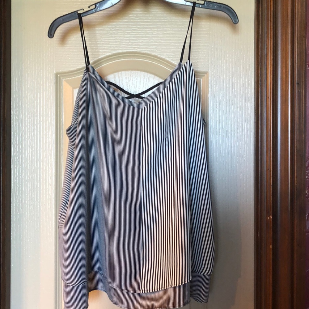 Black and white strip cami
